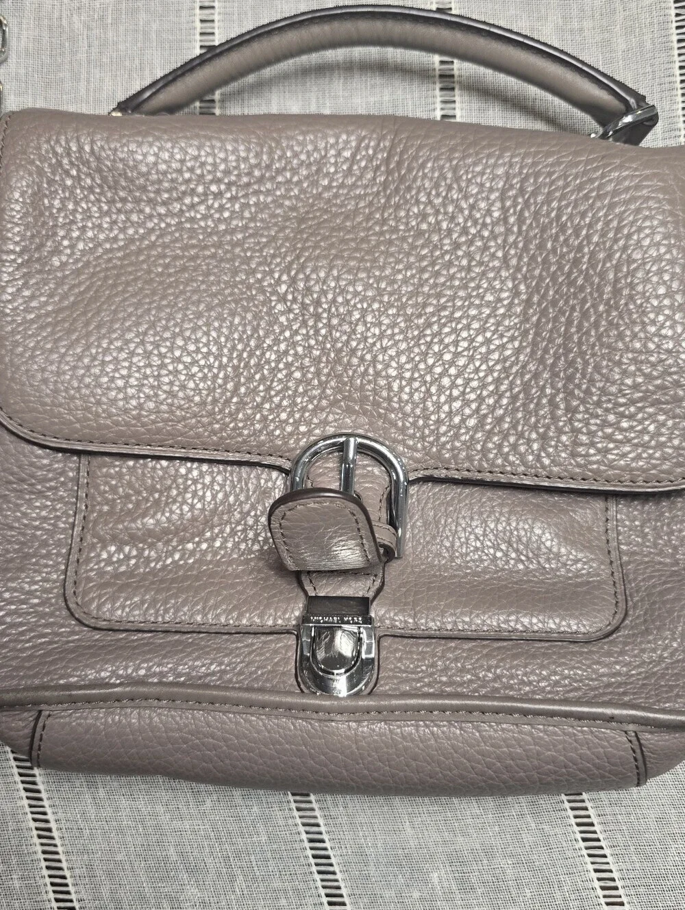 Michael Kors Leather Crossbody Gray-